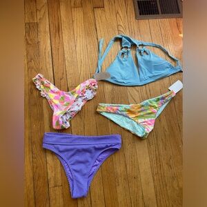 3 bottoms 1 top bikini
